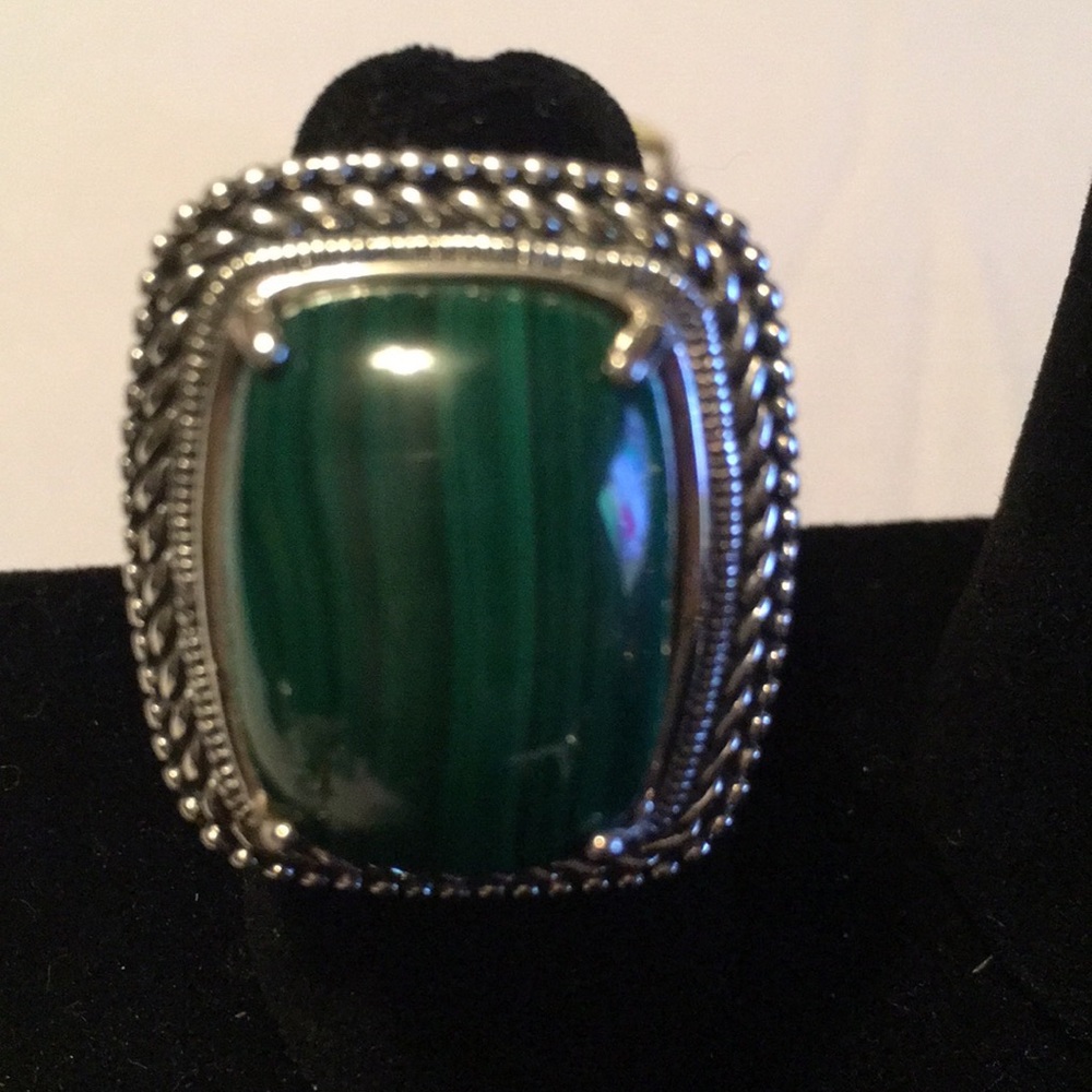 Hilary Joy Malachite Sterling Silver Oxidized Ring